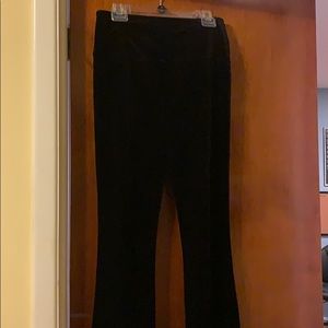 Lysee black velvet flair leggings